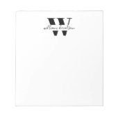 Bloc-note Simple moderne Monogramme Professionnel (Devant)