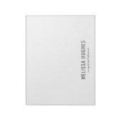 Bloc-note Simple Moderne Personnalisé Noir et Blanc (Tourné)