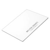 Bloc-note Simple Moderne Personnalisé Noir et Blanc (Incliné)