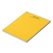 Bloc-note Simple Moderne Plain Professionnel Jaune Ambre (Tourné)