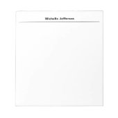 Bloc-note Simple Moderne Propre Nom Propre Modifier Minimali (Devant)
