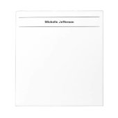 Bloc-note Simple moderne simple Nom propre Modifier Minimali (Devant)