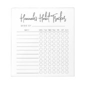 Bloc-note Simple Moins de suivi hebdomadaire des habitudes (Devant)