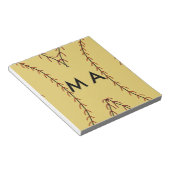 Bloc-note Simple monogramme ajouter votre nom lettre man min (Incliné)