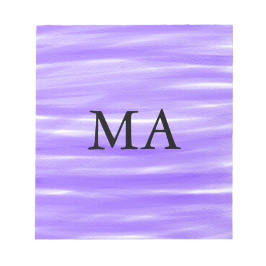 Bloc-note Simple monogramme ajouter votre nom lettre man min (Devant)