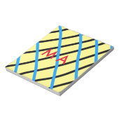 Bloc-note Simple monogramme ajouter votre nom lettre man min (Tourné)