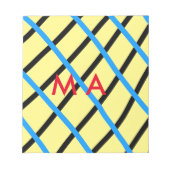 Bloc-note Simple monogramme ajouter votre nom lettre man min (Devant)