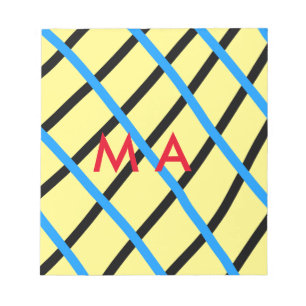Bloc-note Simple monogramme ajouter votre nom lettre man min