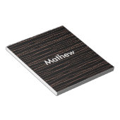 Bloc-note Simple monogramme ajouter votre nom lettre man min (Incliné)