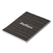 Bloc-note Simple monogramme ajouter votre nom lettre man min (Tourné)