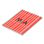 Bloc-note Simple monogramme ajouter votre nom lettre man min (Tourné)