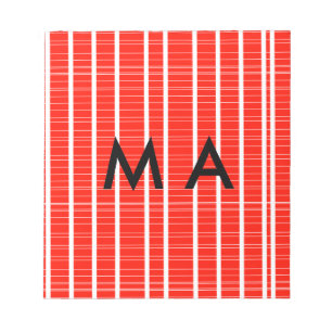 Bloc-note Simple monogramme ajouter votre nom lettre man min