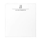 Bloc-note Simple Monogramme Moderne Professionnel Personnali (Devant)
