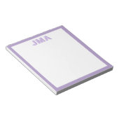 Bloc-note Simple Monogramme violet moderne (Incliné)