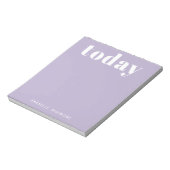 Bloc-note Simple Motivation moderne Lilac personnalisé (Tourné)