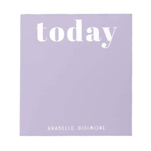 Bloc-note Simple Motivation moderne Lilac personnalisé