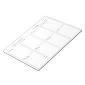 Bloc-note Simple Navy Blue Thin Border Weekly Planner (Incliné)