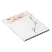Bloc-note Simple pailleté orange ajoutez votre texte de note (Incliné)