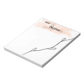 Bloc-note Simple pailleté orange ajoutez votre texte de note (Tourné)