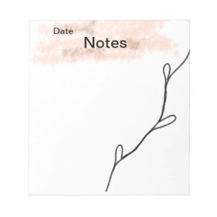 Bloc-note Simple pailleté orange ajoutez votre texte de note