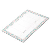 Bloc-note Simple Pale Rose et Aqua Leopard Planificateur heb (Incliné)