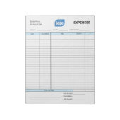 Bloc-note Simple Personalized Logo Business Expenses Notepad (Tourné)