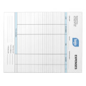 Bloc-note Simple Personalized Logo Business Expenses Notepad (Devant)