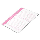 Bloc-note Simple Pink 8.5x11 Two Column Checklist (Incliné)