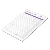 Bloc-note Simple planificateur budgétaire mensuel violet (Incliné)