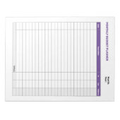 Bloc-note Simple planificateur budgétaire mensuel violet (Devant)