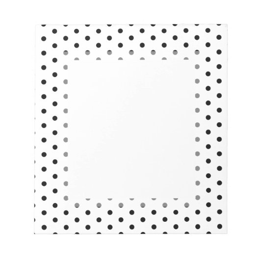 Bloc-note Simple Polka Dot Motif noir et blanc (Devant)