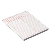 Bloc-note Simple Polka Dot Orange Deux Colonnes À Faire List (Incliné)