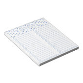 Bloc-note Simple Polka Point Bleu clair Deux colonnes Liste (Incliné)