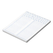 Bloc-note Simple Polka Point Bleu clair Deux colonnes Liste (Tourné)
