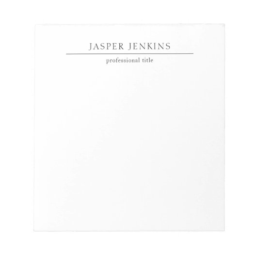 Bloc-note Simple Professionnel Minimal Moderne (Devant)