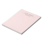 Bloc-note Simple Rose Professionnel Minimal Moderne (Tourné)