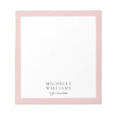 Bloc-note Simple rose vif bordé (Devant)