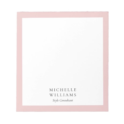 Bloc-note Simple rose vif bordé (Devant)