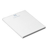 Bloc-note Simple ruban bleu poussiéreux écriture personnalis (Incliné)