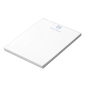 Bloc-note Simple ruban bleu poussiéreux écriture personnalis (Tourné)