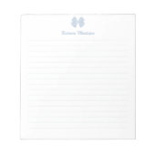 Bloc-note Simple ruban bleu poussiéreux écriture personnalis (Devant)