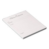 Bloc-note Simple Script Personnalisé Blush To Do List (Incliné)