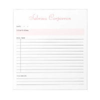 Simple Script Personnalisé Rose To Do Liste Bloc-n