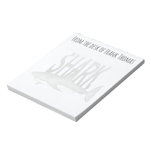 Bloc-note Simple Style Nature Shark Ocean Sea Life (Tourné)