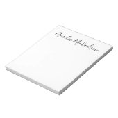 Bloc-note Simple tendance moderne minimaliste noir & blanc (Tourné)