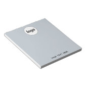 Bloc-note Simple texte de logo commercial promotionnel bleu  (Incliné)