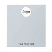 Bloc-note Simple texte de logo commercial promotionnel bleu  (Devant)
