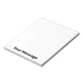 Bloc-note Simple Votre Message Texte Noir Blanc (Tourné)