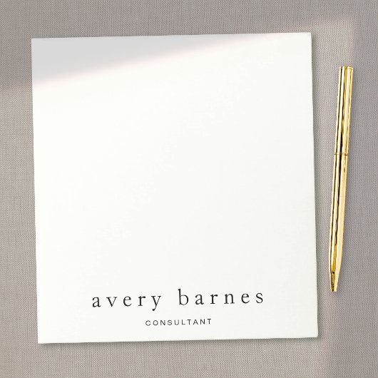 Bloc-note Simple White Creative Professionnel Moderne