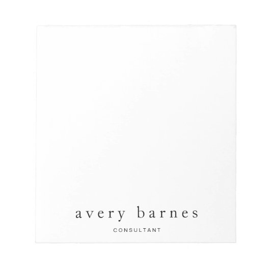 Bloc-note Simple White Creative Professionnel Moderne (Devant)